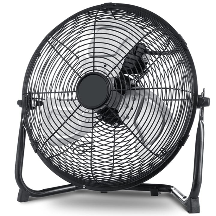Foshan Sibolux 120w 18 inch 45cm Metal Floor Standing Fan Cooling Fan High Velocity Floor Fan with 3 Speeds and Aluminium Blades