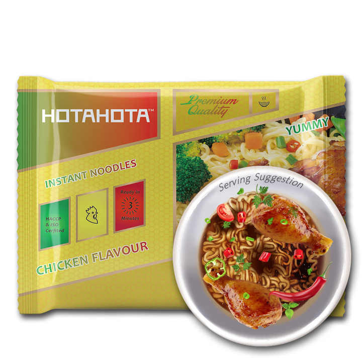 HOTAHOTA Brand And Private Label Low Sodium Chicken Flavor Five Package Soup Ramen Noodles Instant Noodle
