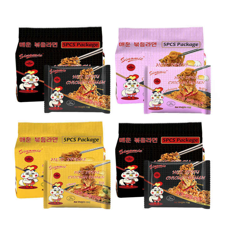 korean spici ramen halal buldak ramen noodles 2x spicy pink korean ramen Instant noodles